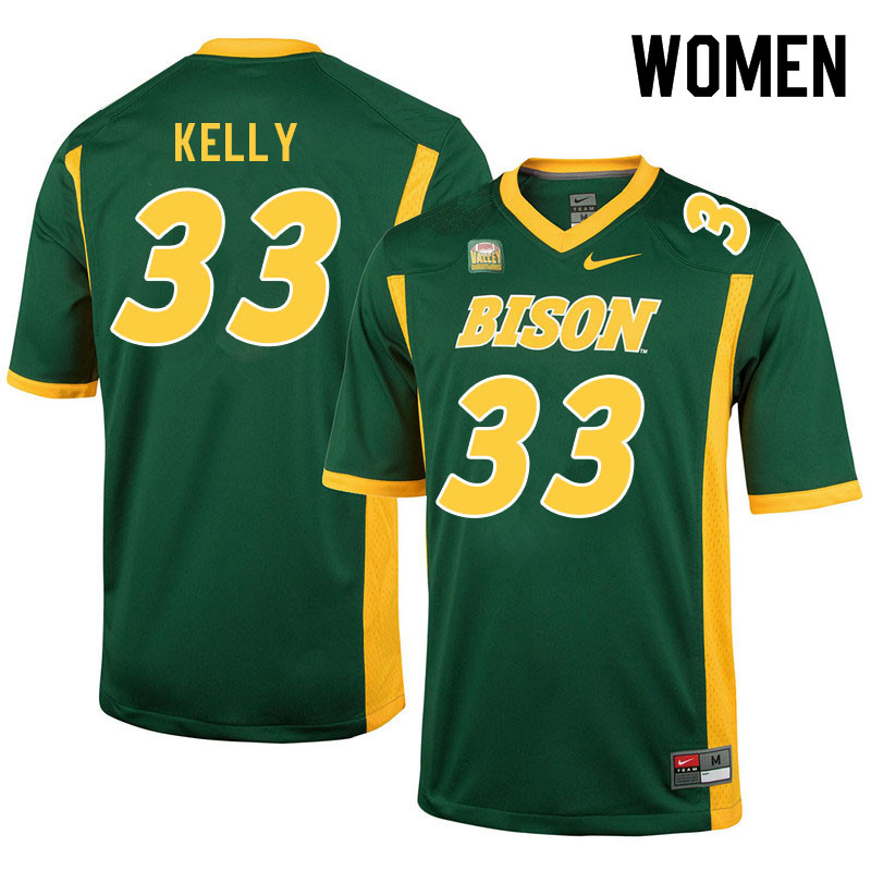Women #33 Jacob Kelly North Dakota State Bison College Football Jerseys Sale-Green